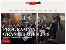 Tablet Screenshot of crescendosliedrecht.nl